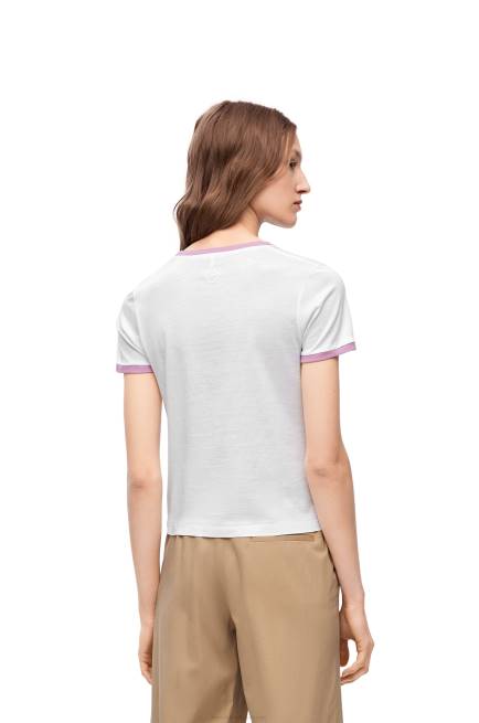 White/Multicolor Maruja Mallo slim fit T-shirt in cotton Loewe 84PR776 Women