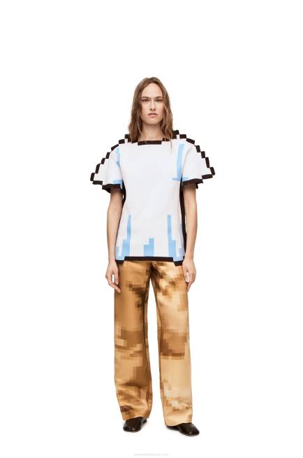 White Pixelated top in technical knit Loewe 84PR879 Women