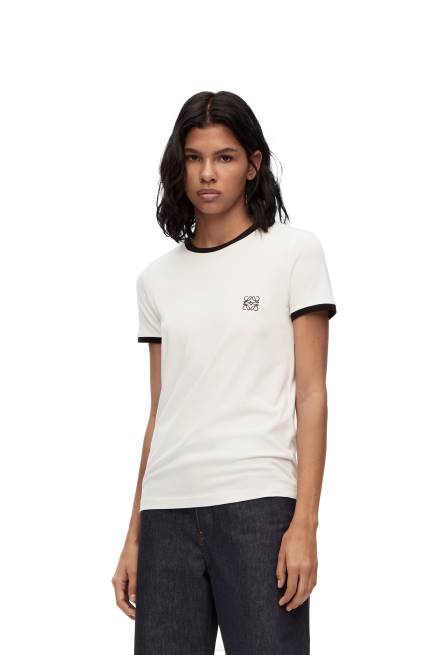 White Slim fit T-shirt fit in cotton Loewe 84PR797 Women