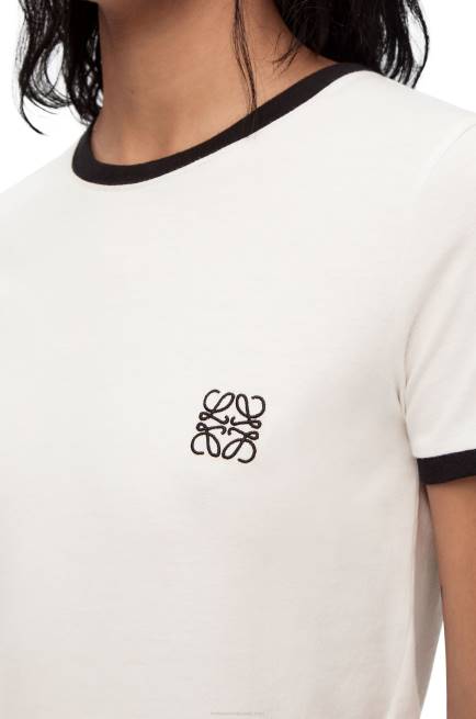 White Slim fit T-shirt fit in cotton Loewe 84PR797 Women