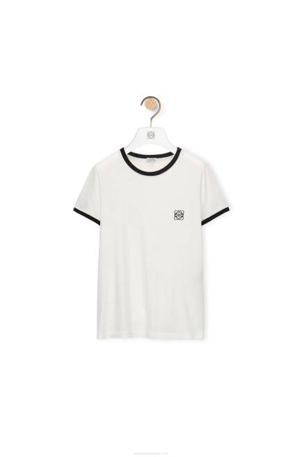 White Slim fit T-shirt fit in cotton Loewe 84PR797 Women