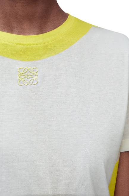 White/Yellow Regular fit T-shirt in cotton Loewe 84PR773 Women