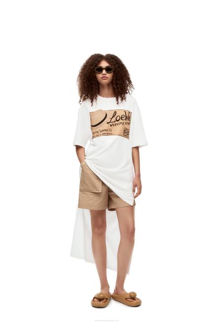 White hat T-shirt dress in cotton Loewe 84PR791 Women