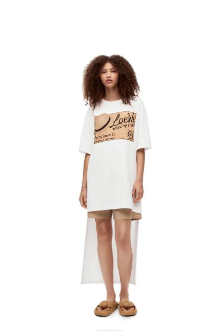 White hat T-shirt dress in cotton Loewe 84PR791 Women