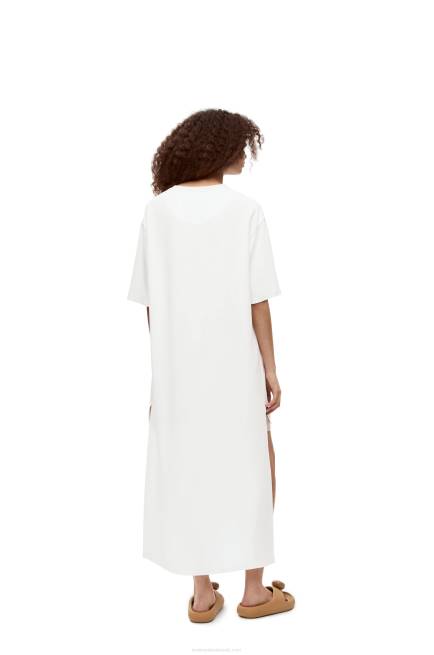White hat T-shirt dress in cotton Loewe 84PR791 Women