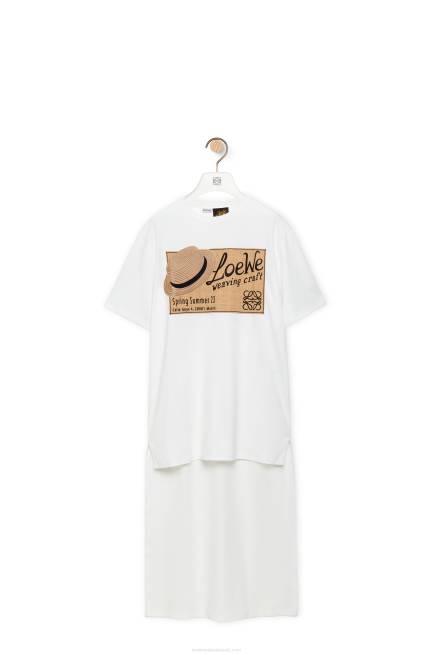 White hat T-shirt dress in cotton Loewe 84PR791 Women