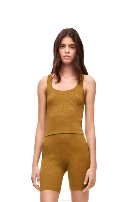Camel Anagram tank top in cotton and viscose Loewe 84PR786 Women