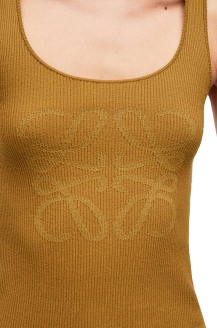 Camel Anagram tank top in cotton and viscose Loewe 84PR786 Women