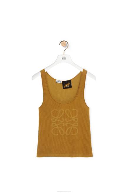 Camel Anagram tank top in cotton and viscose Loewe 84PR786 Women