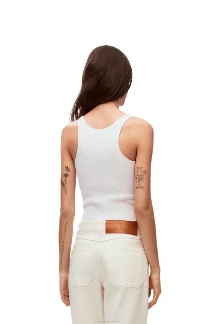 White Anagram tank top in cotton and viscose Loewe 84PR787 Women