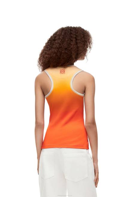 Yellow/Orange Fennel tank top in cotton Loewe 84PR788 Women