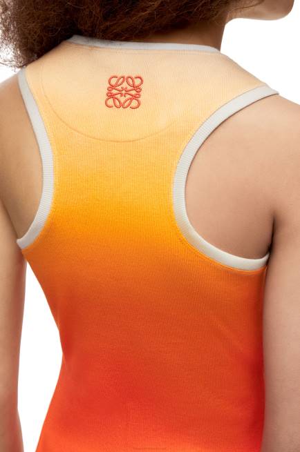 Yellow/Orange Fennel tank top in cotton Loewe 84PR788 Women