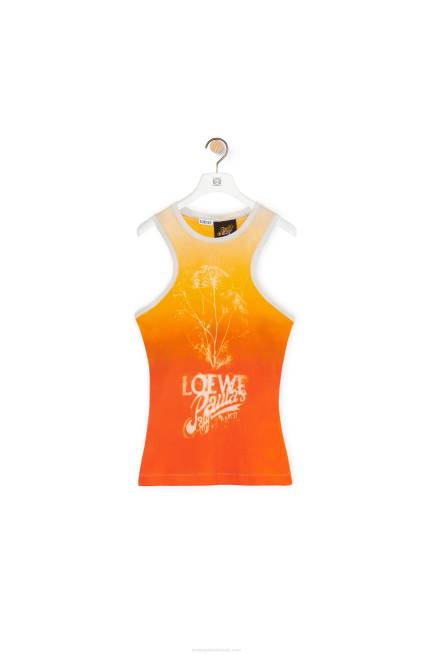 Yellow/Orange Fennel tank top in cotton Loewe 84PR788 Women