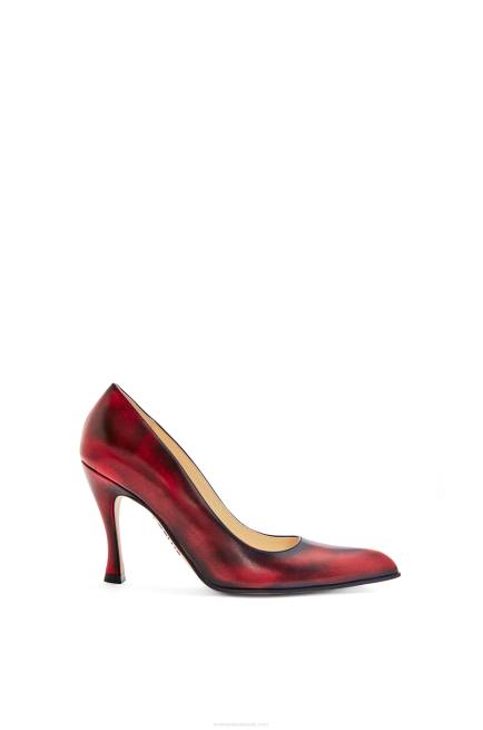 Anthurium Red/Black Comic classic pump in calfskin Loewe 84PR750 Women