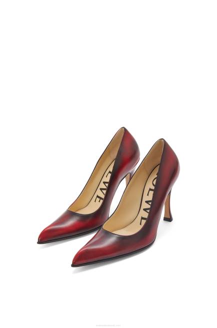 Anthurium Red/Black Comic classic pump in calfskin Loewe 84PR750 Women
