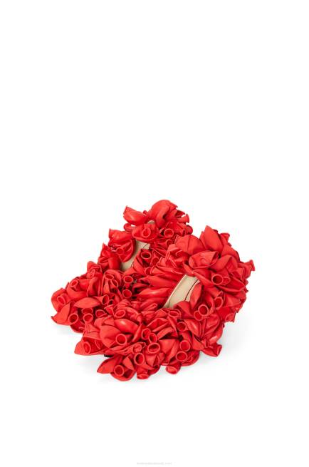 Anthurium Red Comic balloon pump in satin Loewe 84PR767 Women