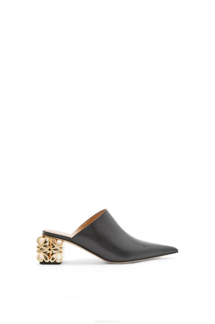 Black Anagram heel mule in calfskin Loewe 84PR764 Women