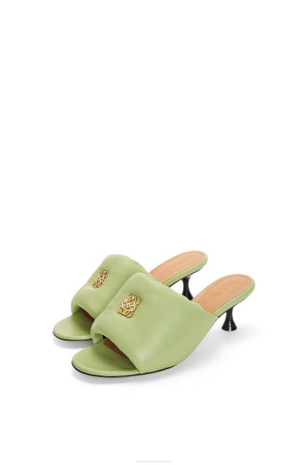 Pale Green Anagram padded mule in lambskin Loewe 84PR754 Women