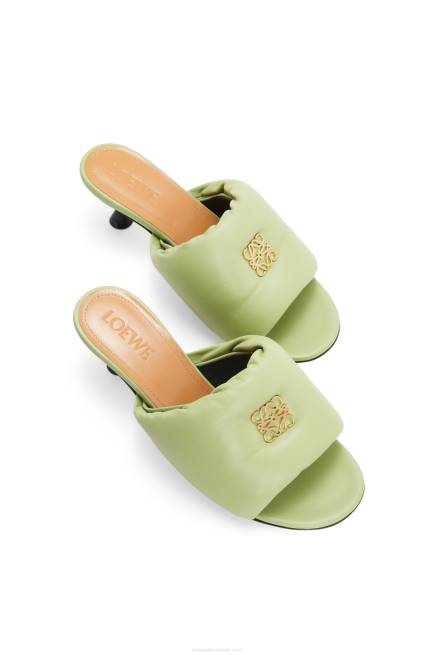 Pale Green Anagram padded mule in lambskin Loewe 84PR754 Women