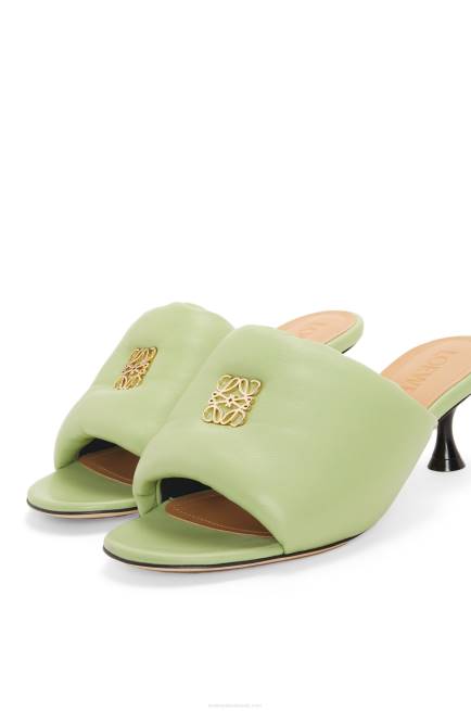 Pale Green Anagram padded mule in lambskin Loewe 84PR754 Women