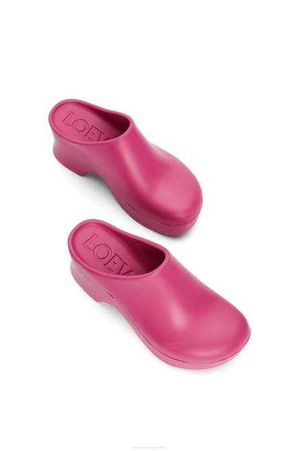 Pink Hortensia Terra foam clog in light foam rubber Loewe 84PR752 Women