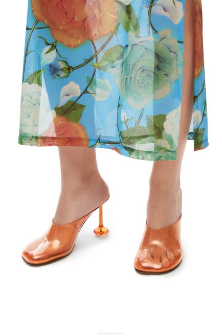 Transparent Orange Toy mule in transparent material Loewe 84PR766 Women