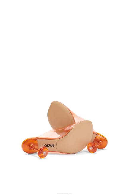 Transparent Orange Toy mule in transparent material Loewe 84PR766 Women