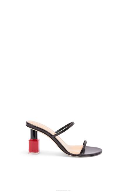 Black Nail polish sandal in goatskin Loewe 84PR709 Women