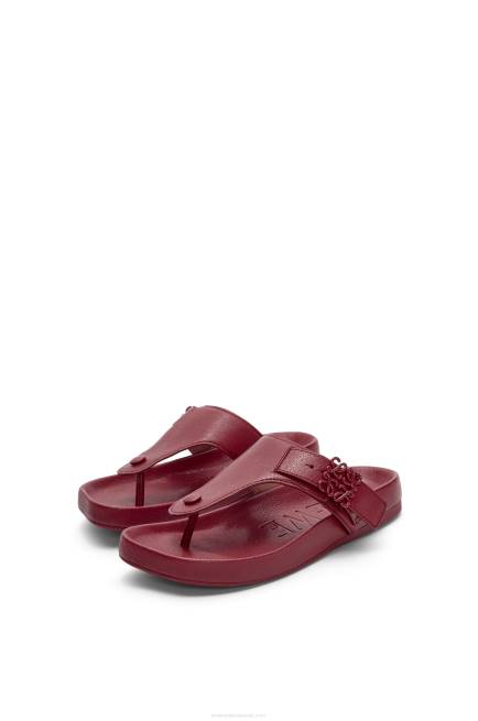 Bordeaux Ease toe post sandal in goatskin Loewe 84PR721 Women