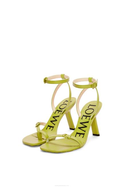 Matcha Latte Petal stiletto sandal in lambskin Loewe 84PR673 Women