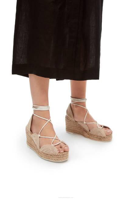 Oat Milk Solar wedge espadrille in jute Loewe 84PR700 Women