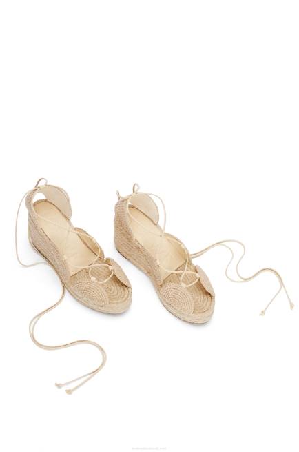 Oat Milk Solar wedge espadrille in jute Loewe 84PR700 Women