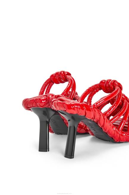 Red/Black Petal knot sandal in lambskin Loewe 84PR706 Women
