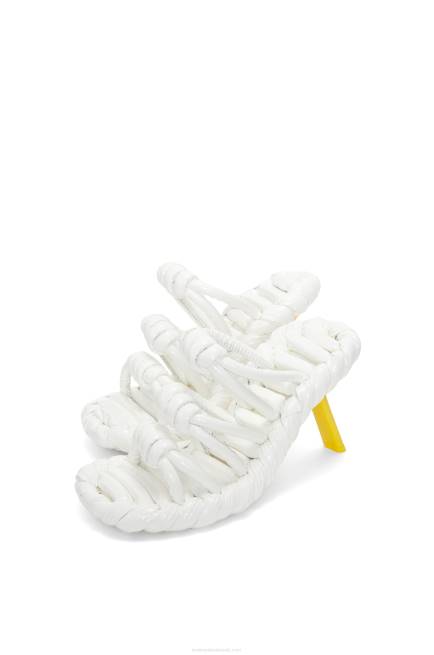 White/Yellow Petal knot sandal in lambskin Loewe 84PR705 Women