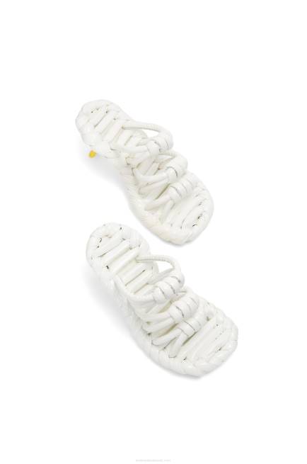 White/Yellow Petal knot sandal in lambskin Loewe 84PR705 Women