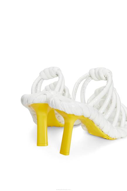 White/Yellow Petal knot sandal in lambskin Loewe 84PR705 Women