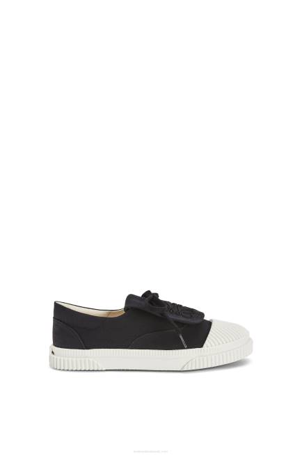 Black Anagram flap sneaker in canvas Loewe 84PR663 Women