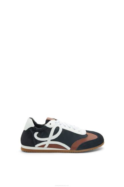 Black/White Ballet Runner in nylon and calfskin Loewe 84PR667 Women