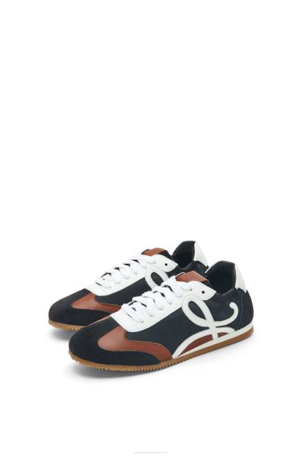 Black/White Ballet Runner in nylon and calfskin Loewe 84PR667 Women