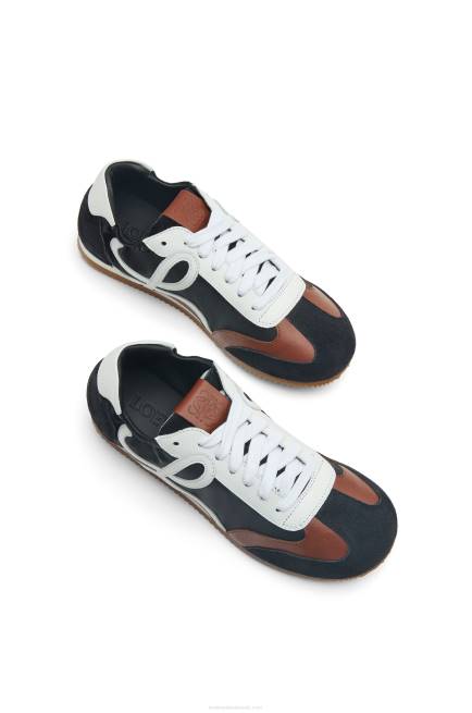 Black/White Ballet Runner in nylon and calfskin Loewe 84PR667 Women