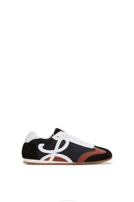 Black/White Ballet runner in leather and nylon Loewe 84PR669 Women
