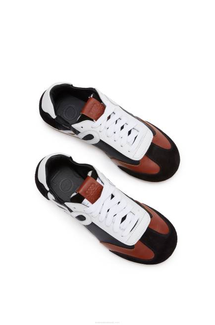 Black/White Ballet runner in leather and nylon Loewe 84PR669 Women