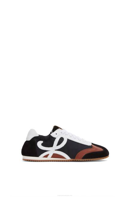 Black/White Ballet runner in nylon and calfskin Loewe 84PR668 Women