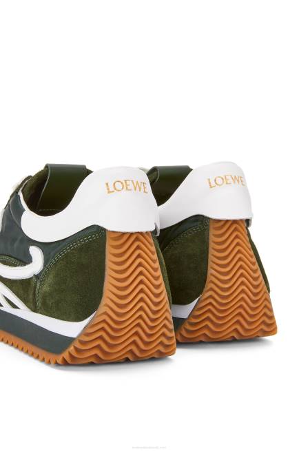 Forest Green Flow runner in suede and nylon Loewe 84PR647 Women