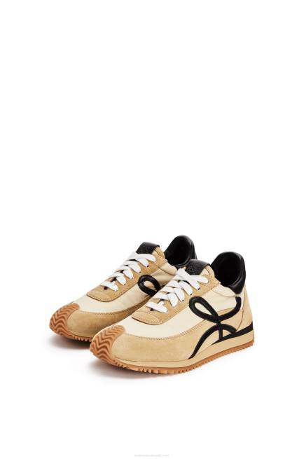 Gold/Black Flow runner in suede and nylon Loewe 84PR644 Women