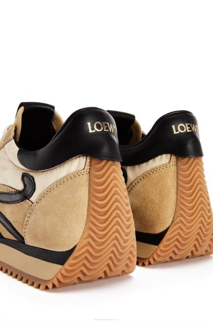 Gold/Black Flow runner in suede and nylon Loewe 84PR644 Women