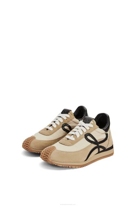 Gold/Black Flow runner in suede and nylon Loewe 84PR644 Women