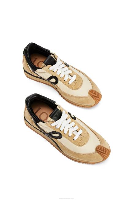 Gold/Black Flow runner in suede and nylon Loewe 84PR644 Women