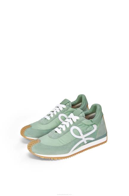 Light Green Flow runner in suede and nylon Loewe 84PR641 Women