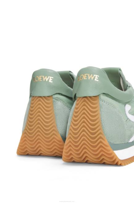 Light Green Flow runner in suede and nylon Loewe 84PR641 Women